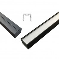 Oriel Lighting-Shard Slimline LED pendant -1800mm Black
